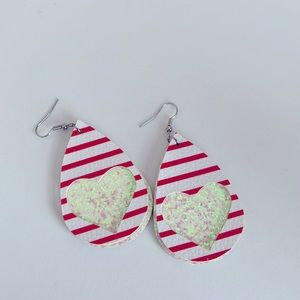 Heart Glitter Earrings